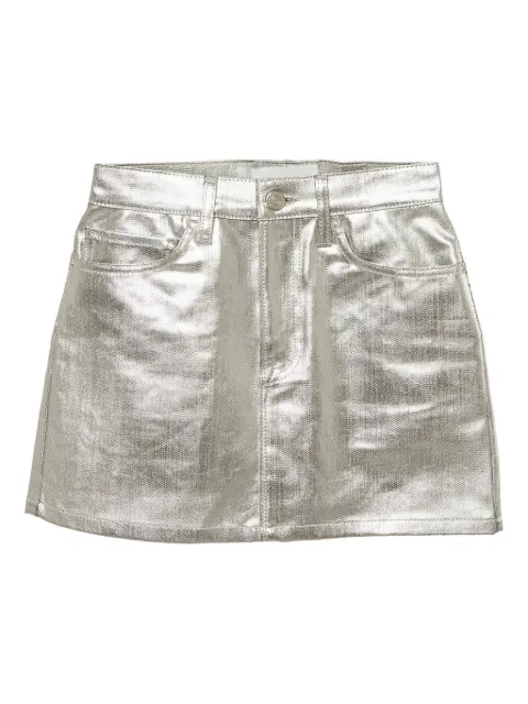 FRAME pre-owned metallic denim skirt Silver 1146389