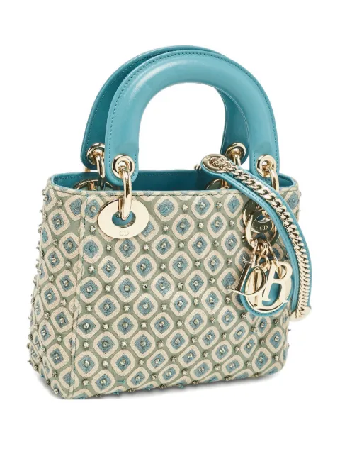Christian Dior Pre-Owned 2024 Crystal Pattern leather tote Blue 1154957