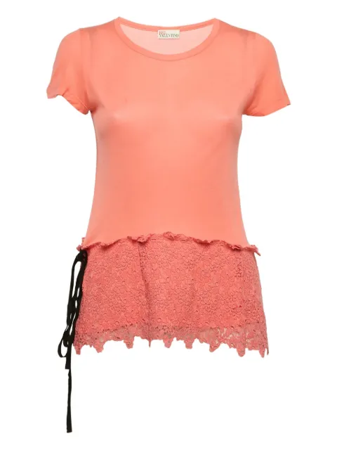 Red Valentino Vintage lace-trim top Pink 1154461