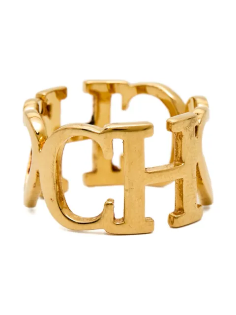 Carolina Herrera Vintage pre-owned monogram ring Gold 1152492