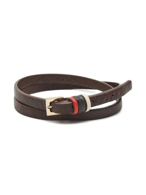 Carolina Herrera Vintage leather buckle bracelet Brown 798120