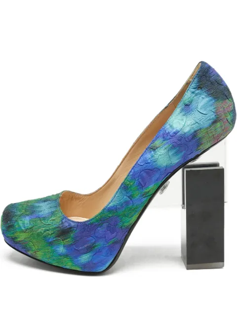 Nicholas Kirkwood 130mm block-heel pumps Blue 1157965