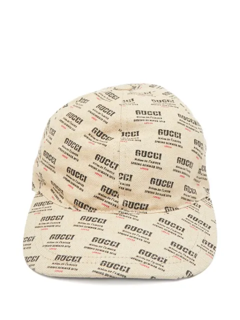 Gucci Pre-Owned logo baseball hat Neutrals 1159227