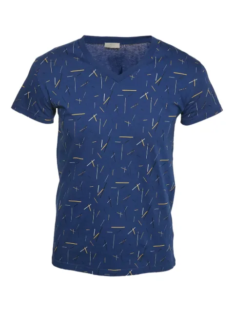 Christian Dior Pre-Owned abstract-print jersey T-shirt Blue 1142286