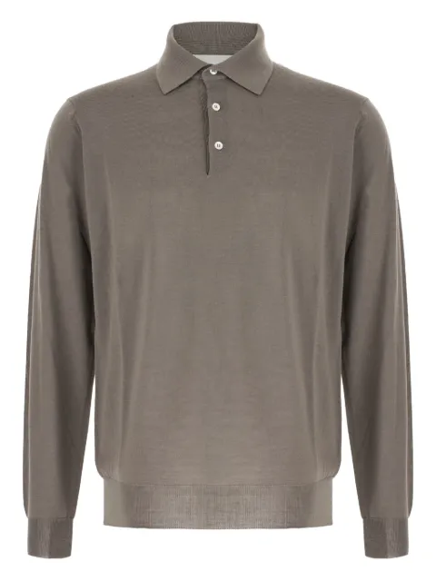 Lardini long-sleeve knitted polo shirt Neutrals CNLPML62CN64021