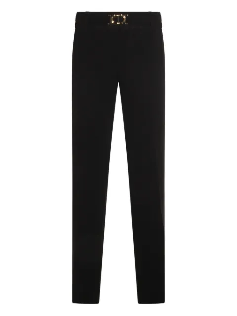 TWINSET belted-logo trousers Black 252TP2602