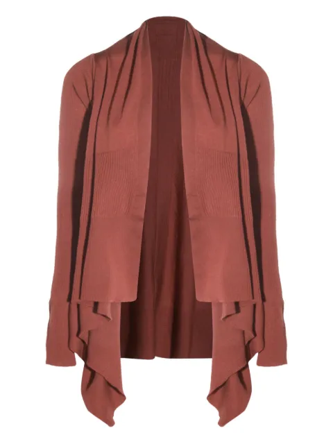 Rick Owens ribbed asymmetric cardigan Brown RP02E4642M13