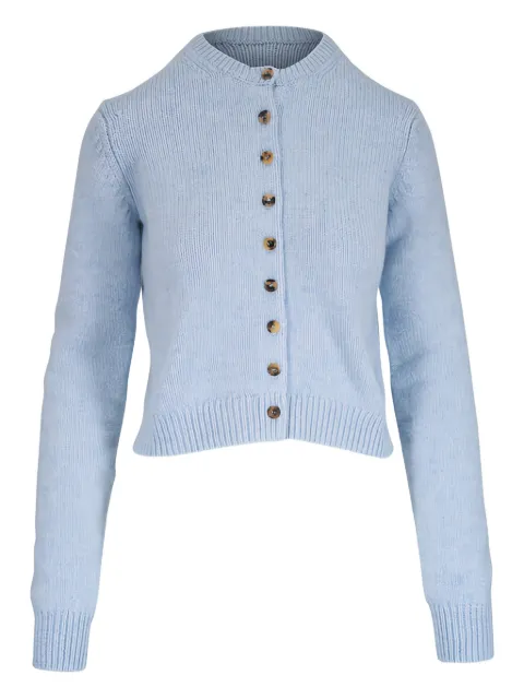KHAITE Everheart button-front cashmere cardigan Blue 9947645331