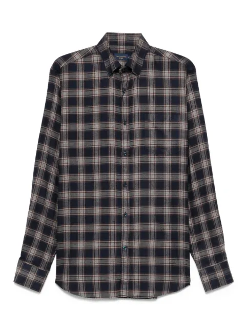 Paul & Shark checked-pattern long-sleeve shirt Blue 15313126R