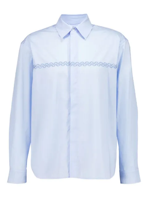 COMMAS embroidered-detail shirt Blue W25LS004E