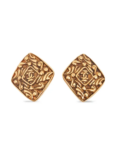CHANEL Pre-Owned gold plate earrings Gold 1148914