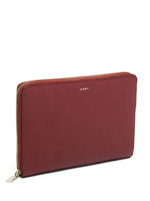 DKNY Vintage Bryant leather clutch bag Brown 737134