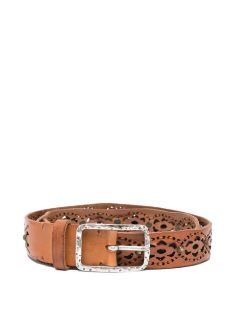 Reptile's House leather cut-out belt Brown D557VENUS