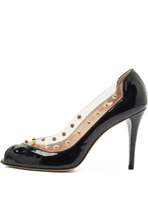 Stuart Weitzman patent leather studded pumps Black 1156332