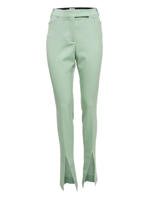 The Attico front-slit wool trousers Green 1046994
