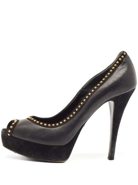 Loriblu 2024 platform peeptoe shoes Black 1135138