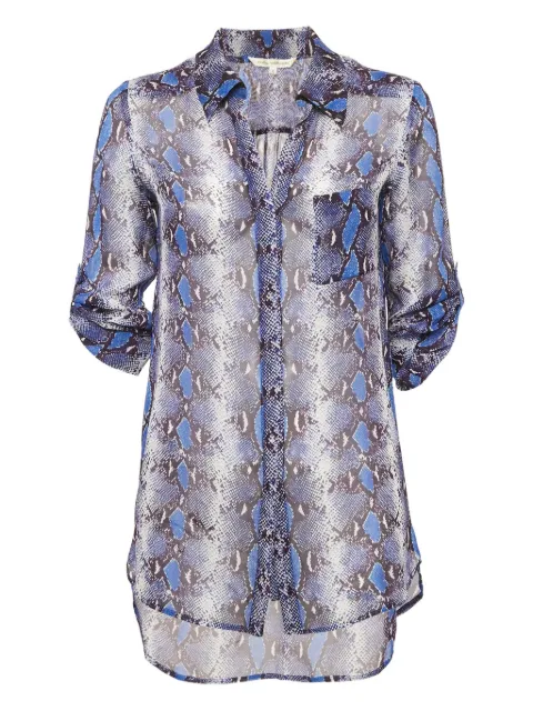 Diane Von Furstenberg Vintage snakeskin-print silk shirt Blue 1159632