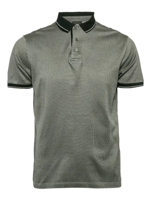 Emporio Armani Pre-Owned buttoned placket-knit polo shirt Grey 1149808