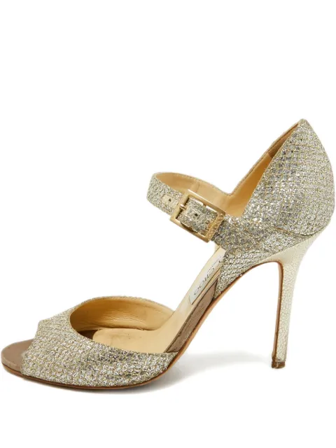 Jimmy Choo Pre-Owned 2023 Glitter Leather Pumps Gold 1159777