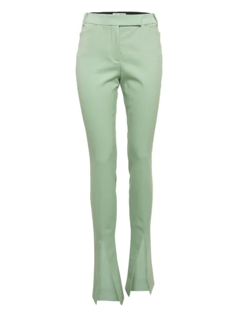 The Attico side-split wool trousers Green 1042442