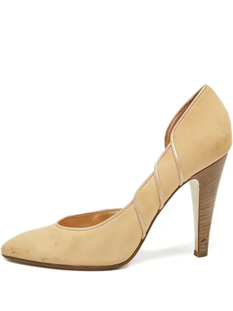 Bally Vintage 2023 pointed-toe nubuck pumps Neutrals 664038