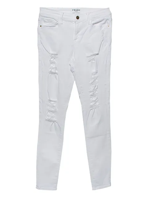 FRAME 2024 distressed-detail jeans White 430590