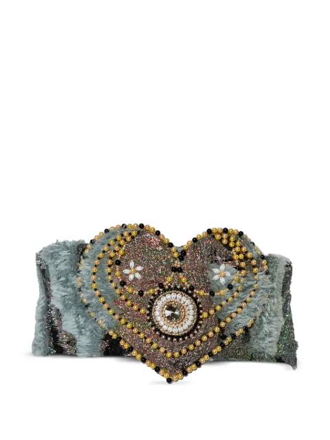 Reem Acra beaded-embellishment belt Blue 438176