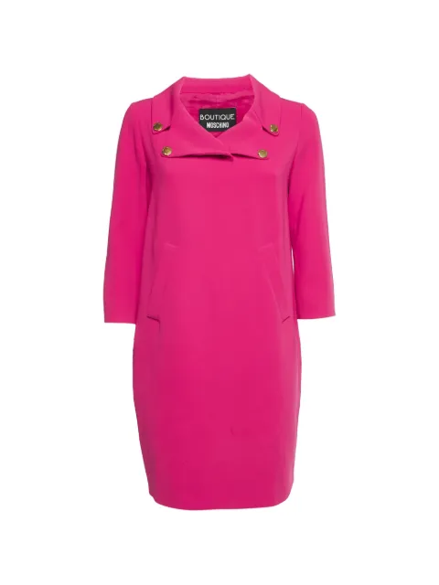 Boutique Moschino button-embellishment mini dress Pink 1141515