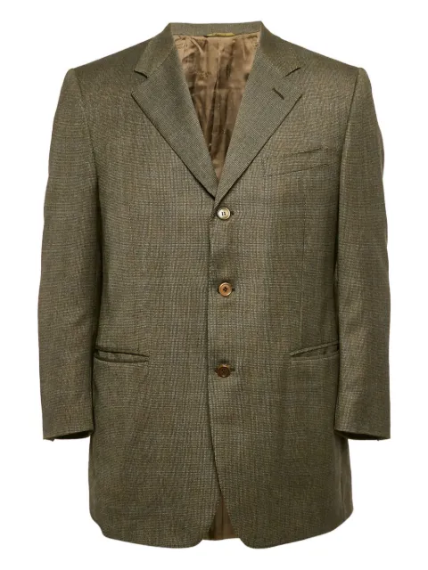 Lanvin Pre-Owned 2023 patterned wool blazer Green 1155833