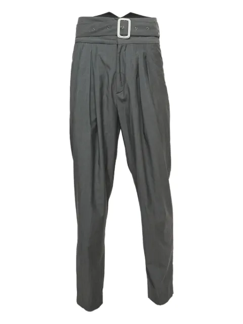 Kenzo Pre-Owned pleated belted trousers Grey 889306