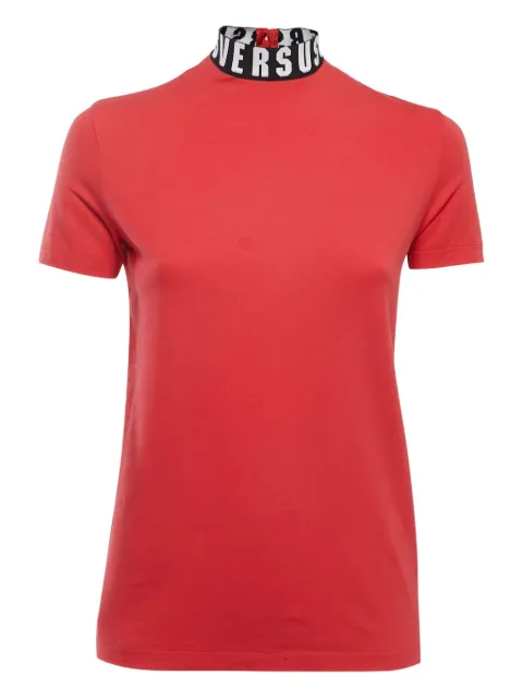 Versus Pre-Owned mock neck trim T-shirt Red 864352