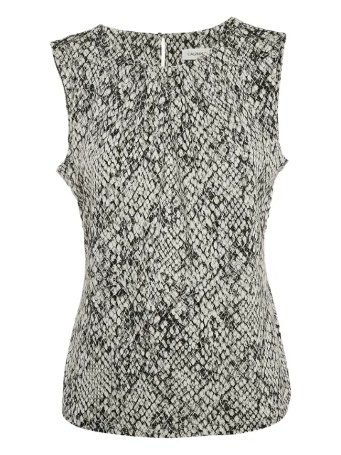 Calvin Klein Vintage snakeskin-print sleeveless top White 1137699