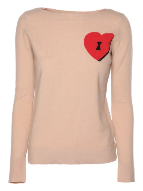 Diane Von Furstenberg Vintage heart-lock long-sleeve sweater Neutrals 1107760