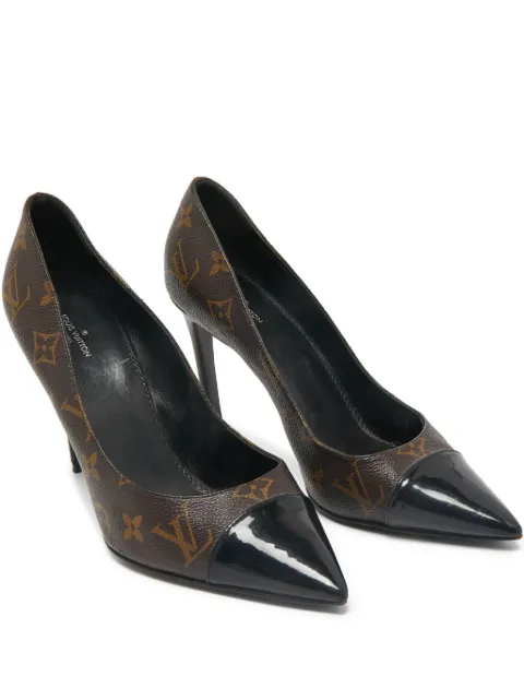 Louis Vuitton Pre-Owned 100mm monogram-canvas pumps Brown 1160159
