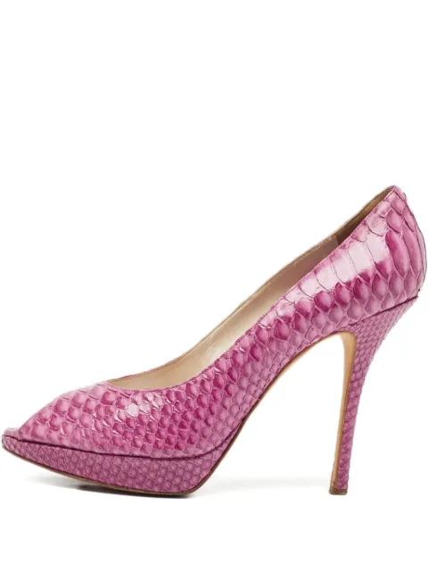 Christian Dior Pre-Owned 110mm Miss Dior peep-toe pumps Pink 1099514