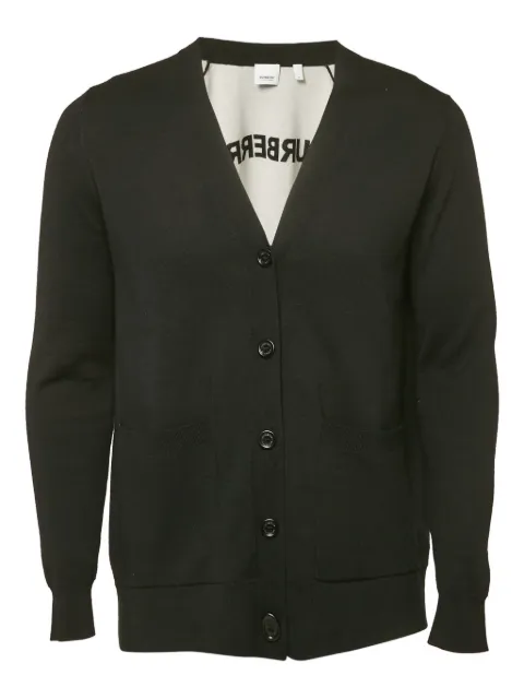 Burberry Pre-Owned buttoned wool-blend cardigan Black 1160274