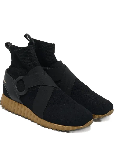 Ferragamo Pre-Owned knitted sneakers Black 1158136