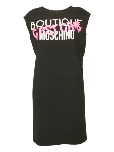 Moschino Pre-Owned graffiti-print mini dress Black 1159984