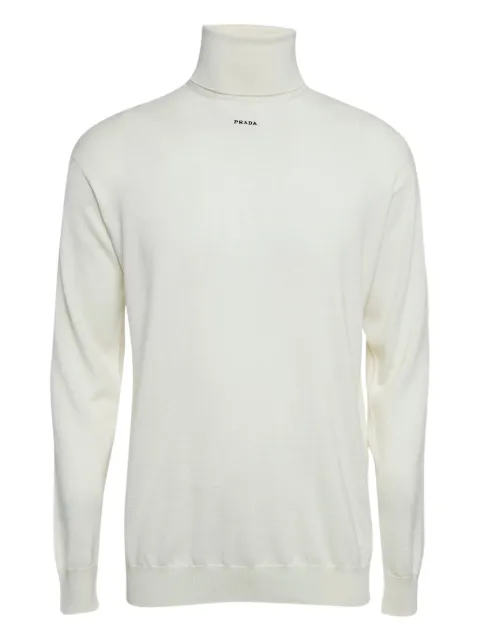 Prada Pre-Owned high-neck cashmere sweater White 1141664