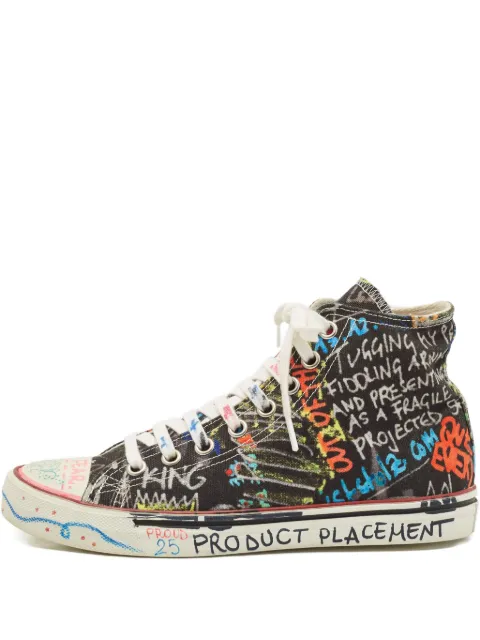 VETEMENTS graffiti-print sneakers Black 1144452