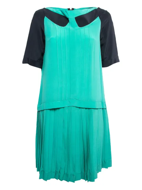 Victoria Victoria Beckham pleated silk dress Green 815565