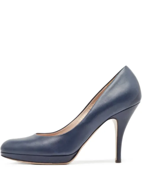 Ferragamo Pre-Owned 110mm leather pumps Blue 982183