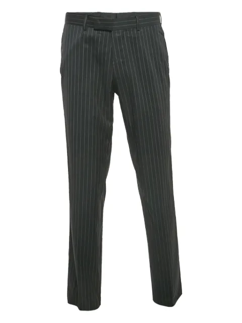 BOSS GREEN HUGO BOSS pre-owned pinstripe wool trousers Black 1108111