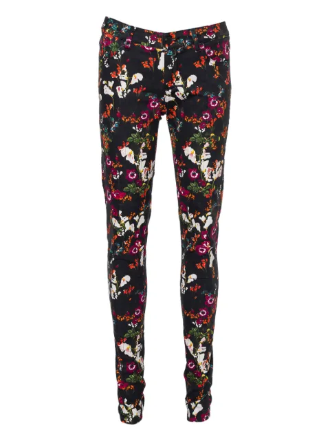 alice + olivia floral-print trousers Black 425582