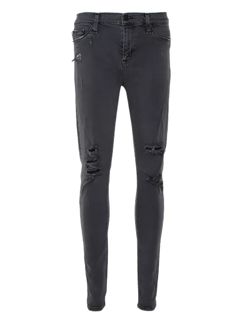Hudson distressed straight-leg jeans Grey 437815