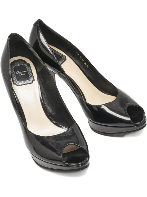 Christian Dior Pre-Owned Patent Leather Platform Pumps Black 1144722