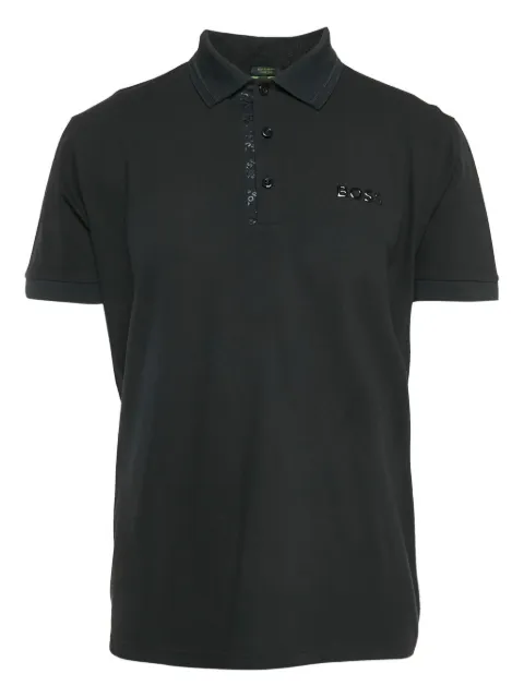BOSS logo-detail polo shirt Black 1146129