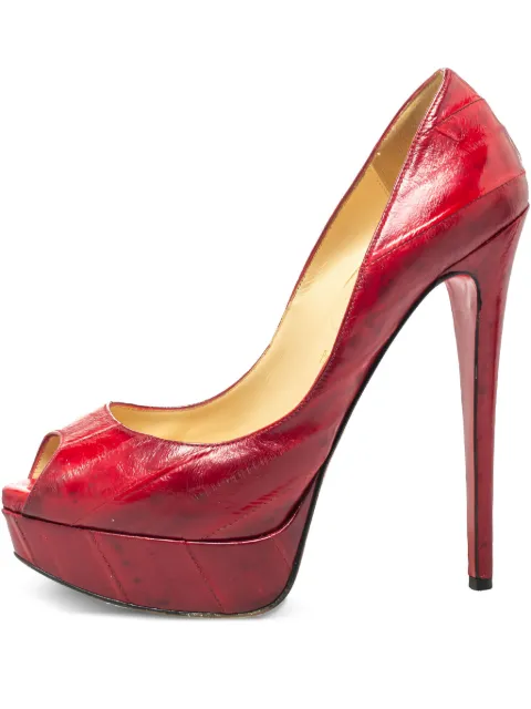 Christian Louboutin Pre-Owned 15mm Lady Peep pumps Red 370317