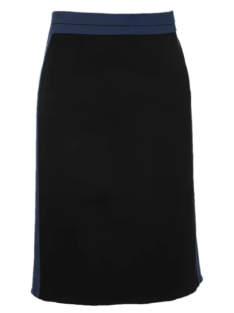Diane Von Furstenberg Vintage contrast panel skirt Black 285932
