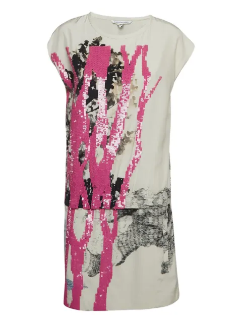 DVF Diane von Furstenberg pre-owned sequin-embellished dress White 998111